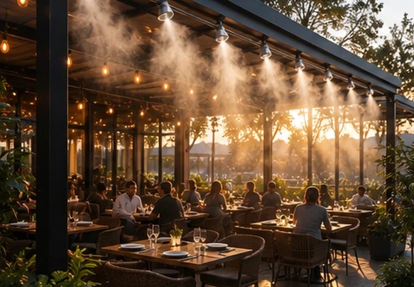 Kafe ve restoran misting uygulaması