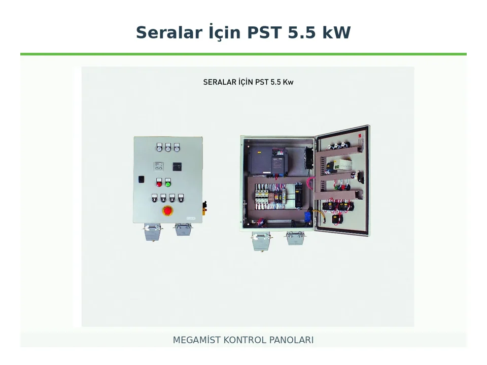 Seralar İçin PST 5.5 kW Frekans Kontrollü Kontrol Panosu